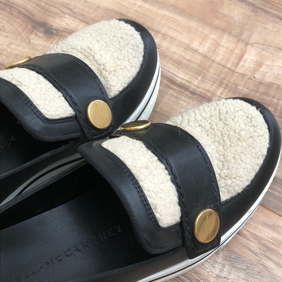 Stella McCartney BINX Sherpa platform wedge shoes - Picture 9 of 12